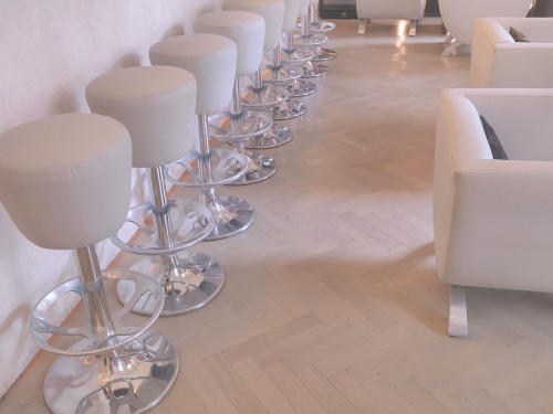 Aged Grey parquet Wood flooring (Texture Restaurant)