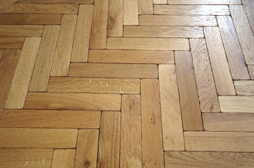 Distressed oak parquet flooring1