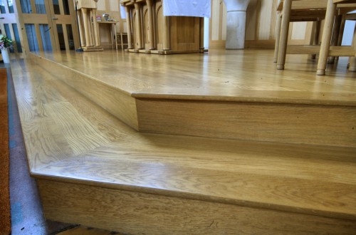 Solid Oak lacquered in Lithuanian Church in London3
